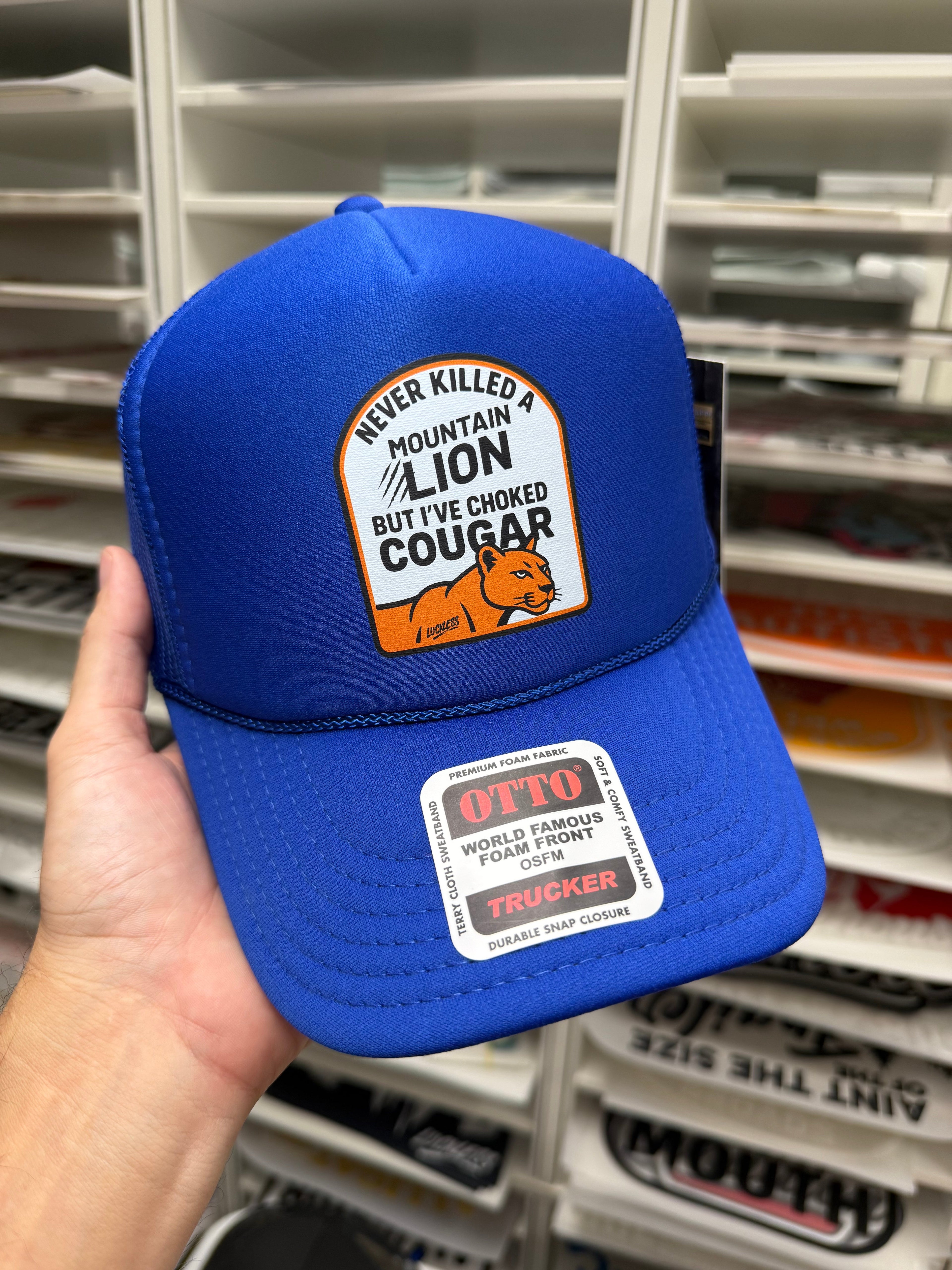 Choked a Cougar | Funny Trucker Hat