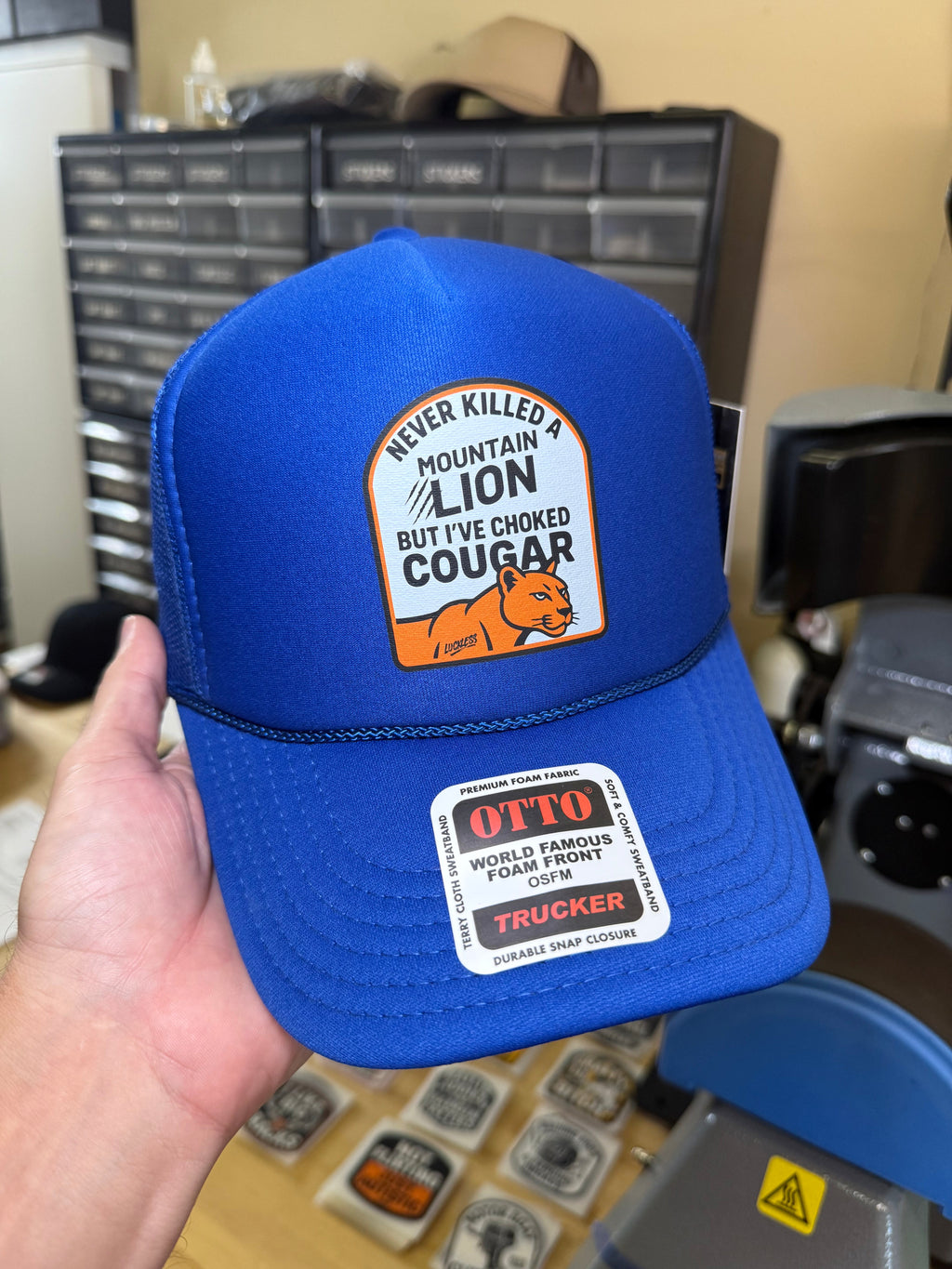 Choked a Cougar | Funny Trucker Hat