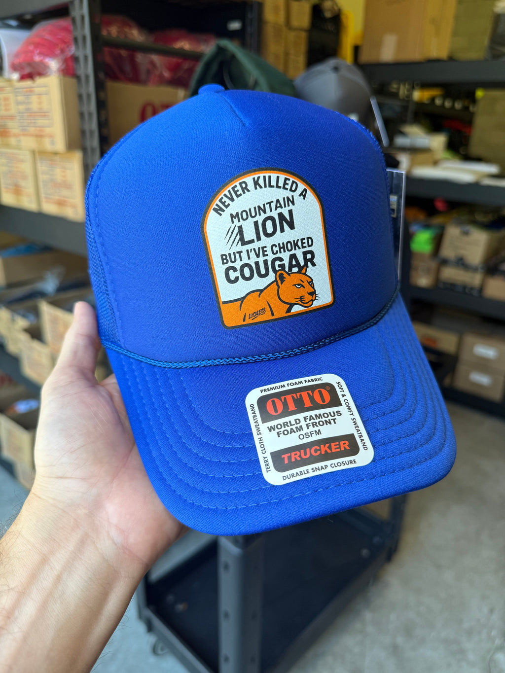 Choked a Cougar | Funny Trucker Hat