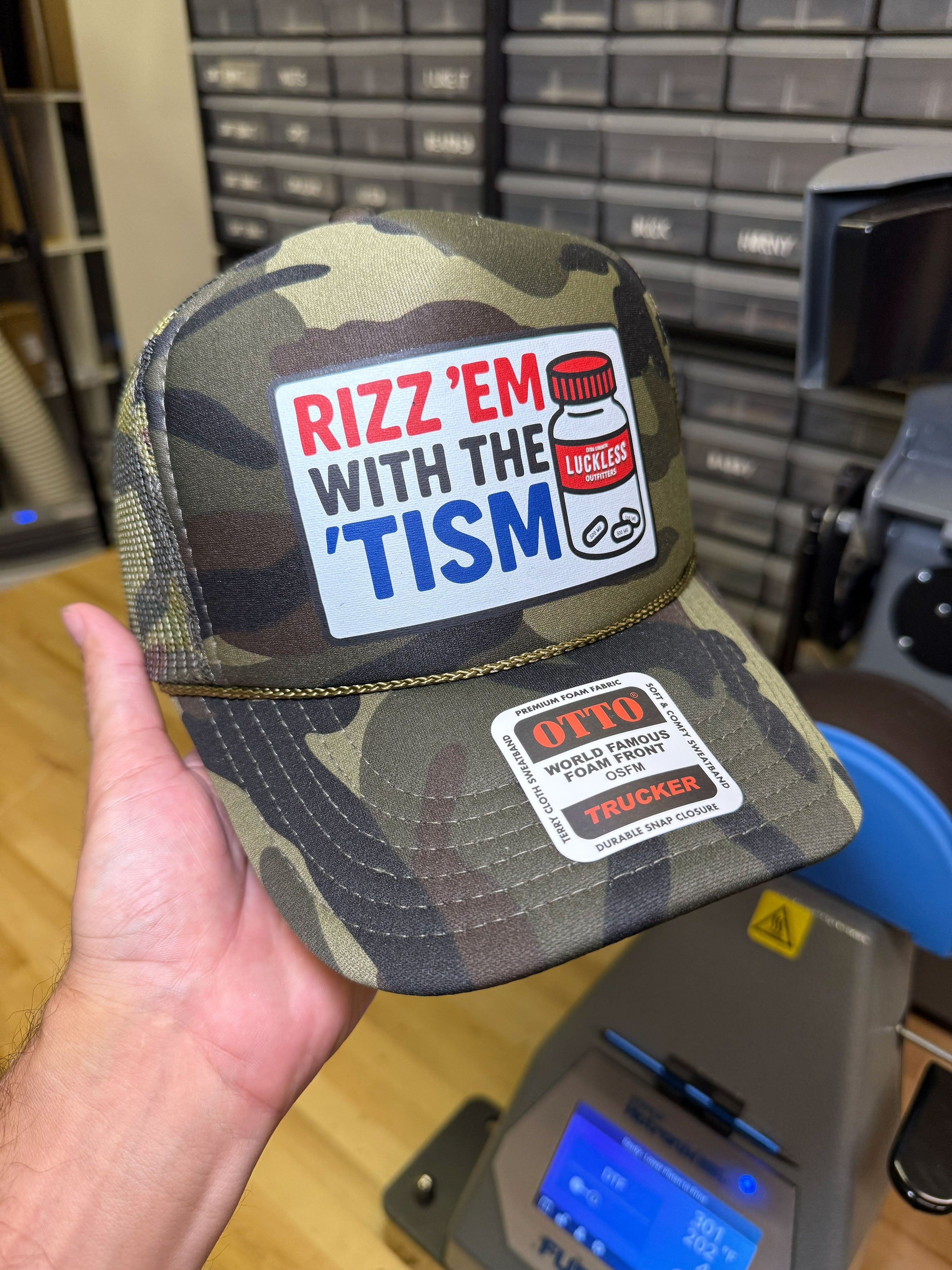 Rizz 'Em With The 'Tism | Funny Trucker Hat