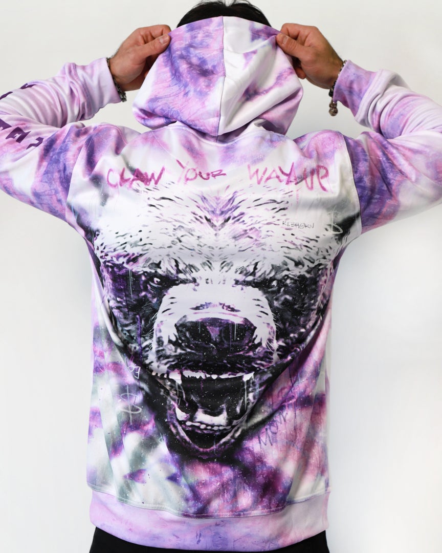 Claw Your Way Up Tie-Dye Pull-Over Hoodies