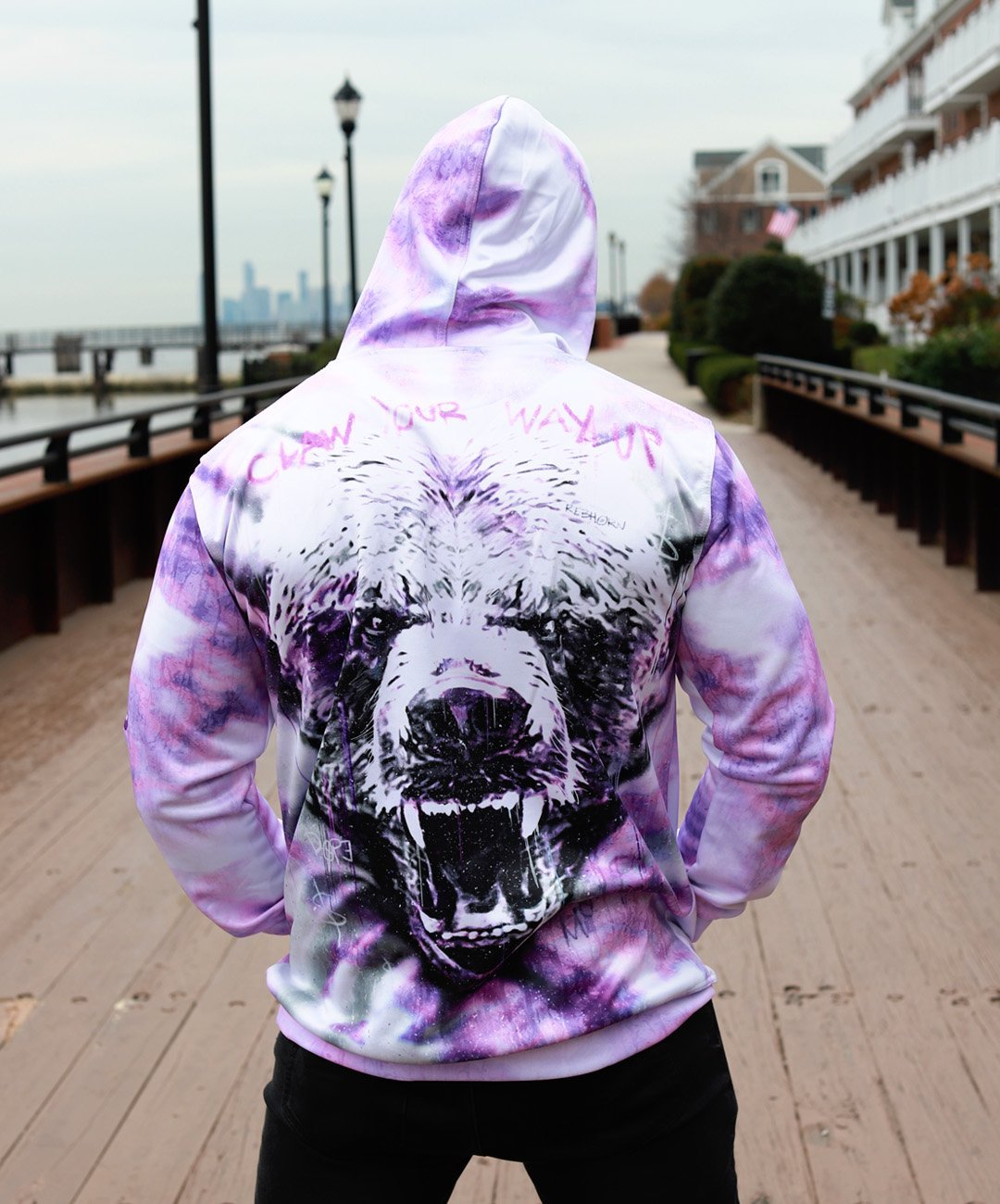 Claw Your Way Up Tie-Dye Pull-Over Hoodies