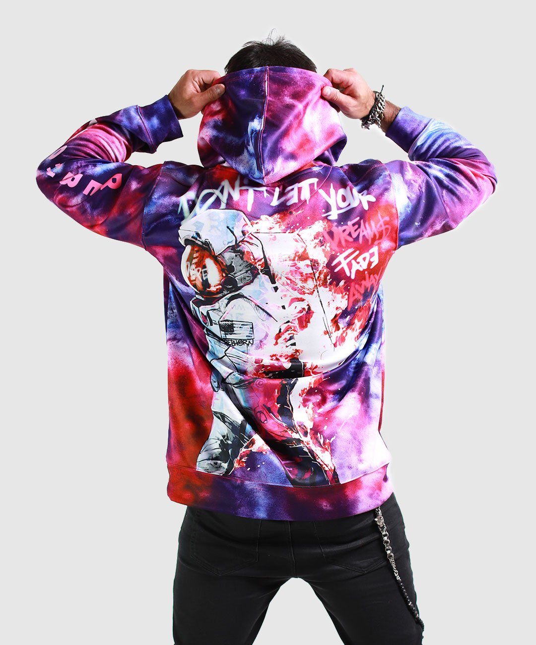 Don't Let Your Dreams Fade Away Unisex Tie-Dye Pull-Over Hoodies