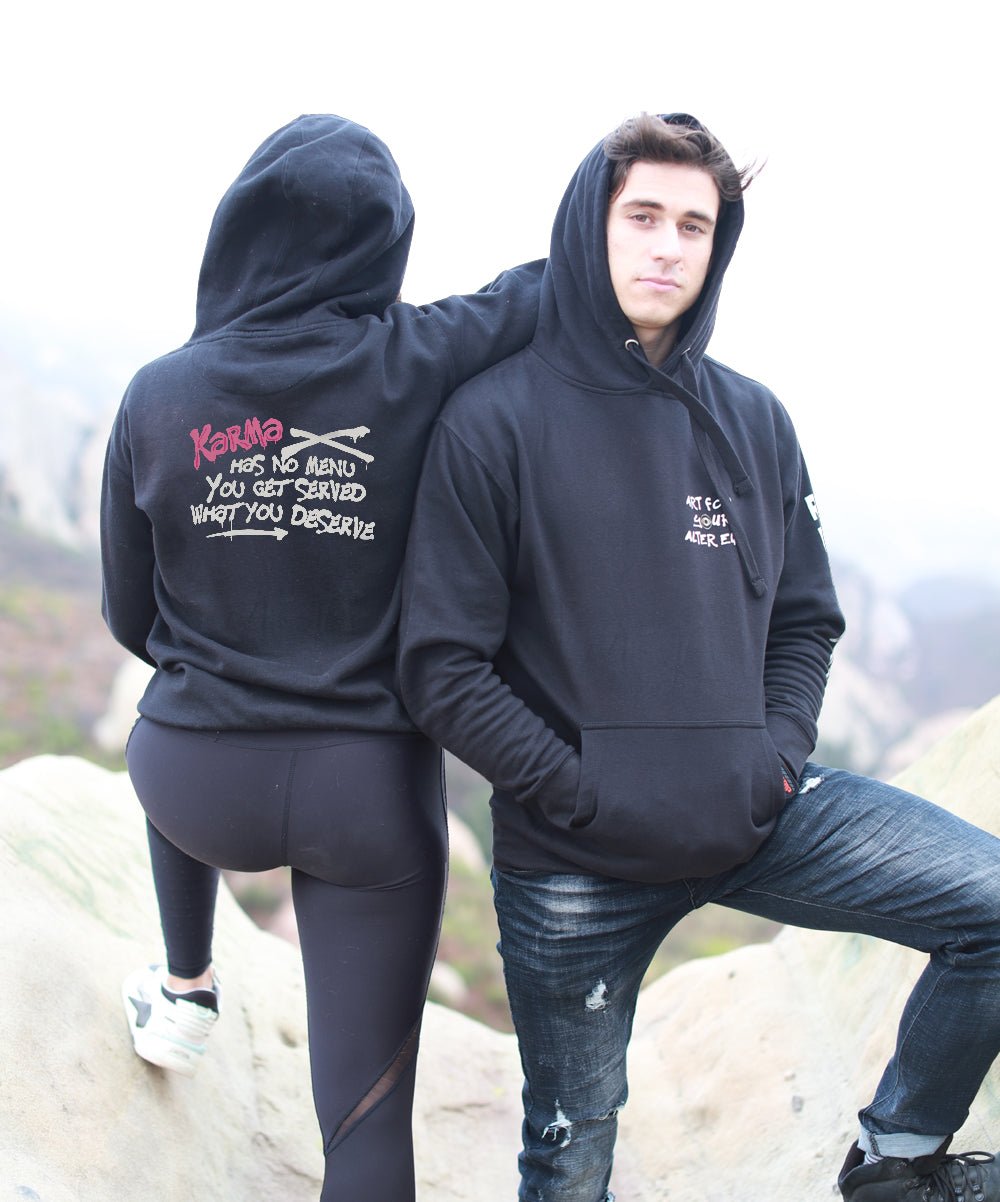 Karma Has No Menu Premium Unisex Hoodie