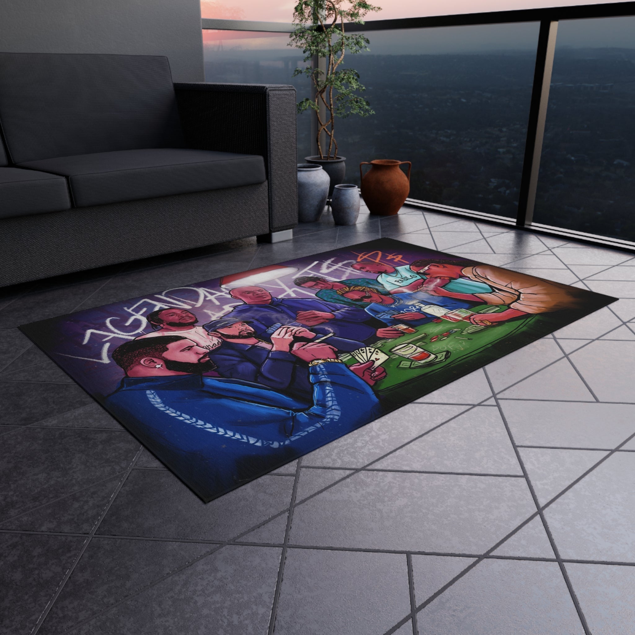 Legendary Hip-Hop Artists Rug