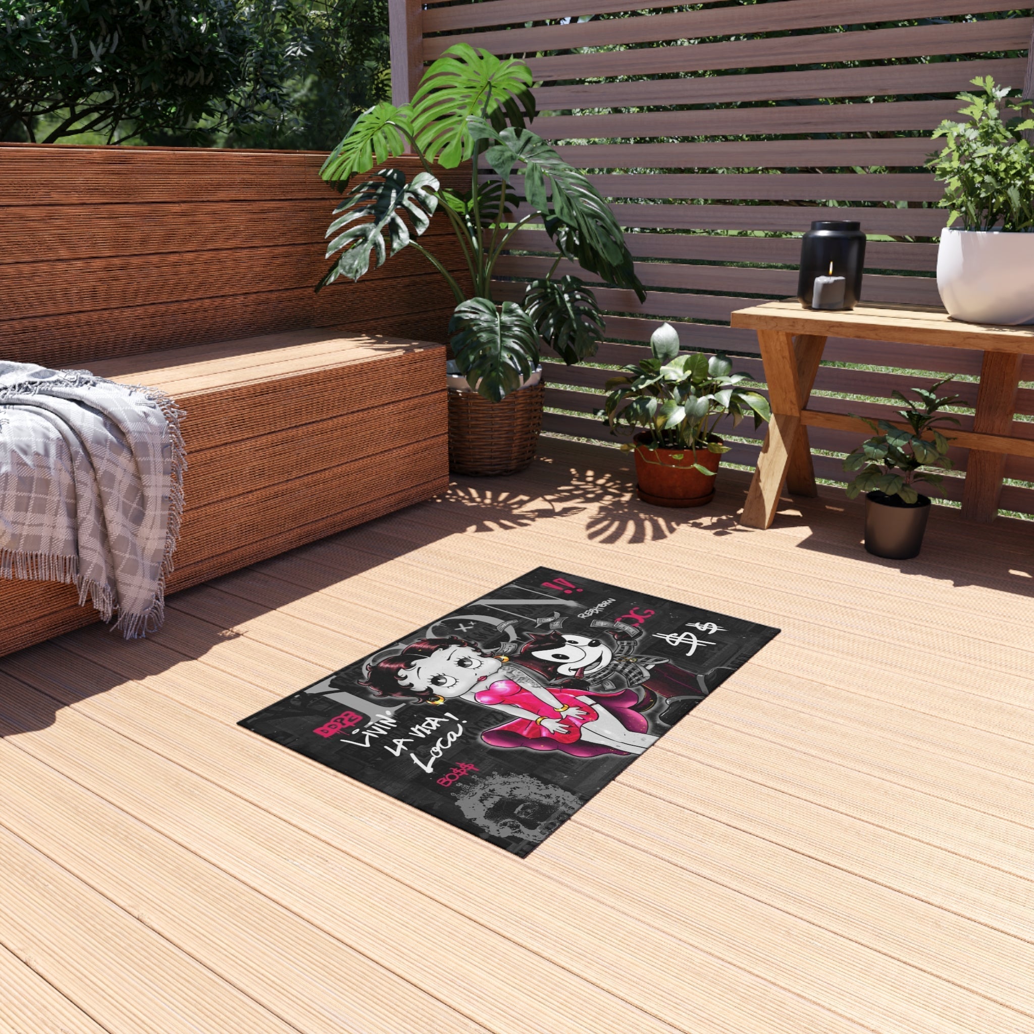 Livin La Vida Loca Black&Gold Rug