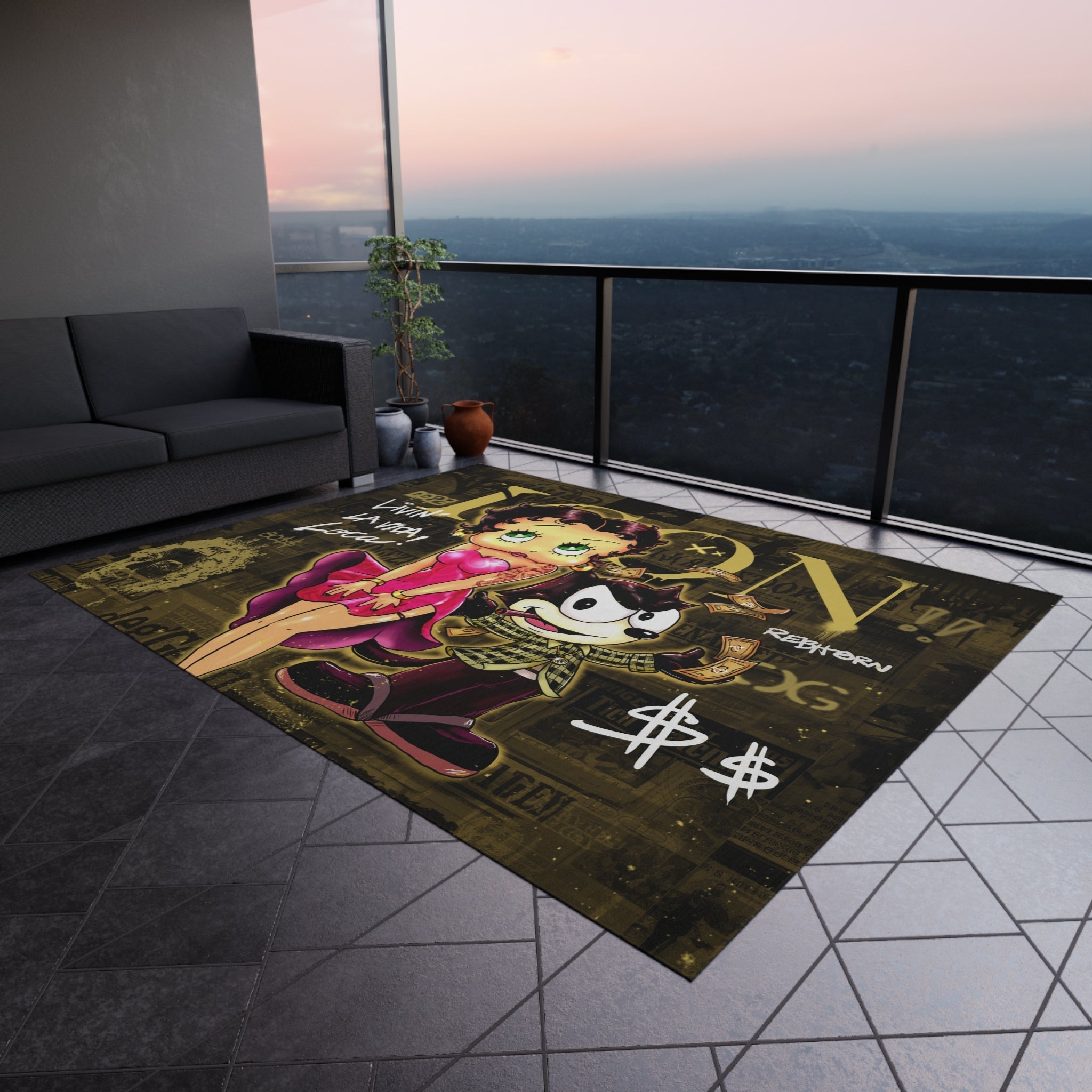 Livin La Vida Loca Gold/Yellow Rug