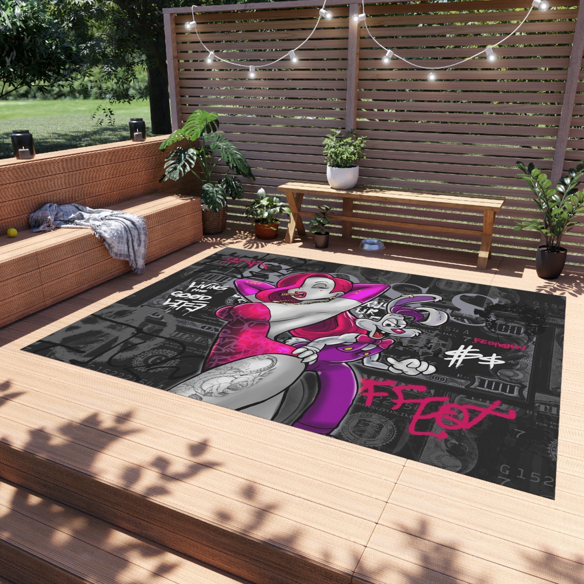 Living The Good Life Motivational Rug