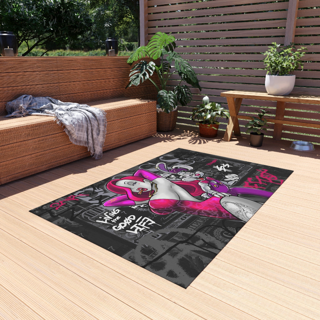 Living The Good Life Motivational Rug