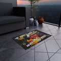 Never Do It For Free Black-Marble Rug